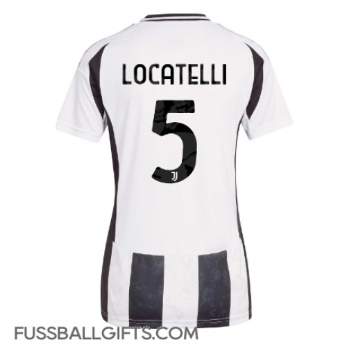 Juventus Manuel Locatelli #5 Fußballbekleidung Heimtrikot Damen 2024-25 Kurzarm